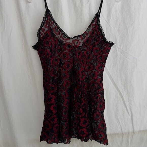 Plus Size Baby Doll Sleepware Valentine Shorty Lingerie Red and Black - Picture 8 of 13